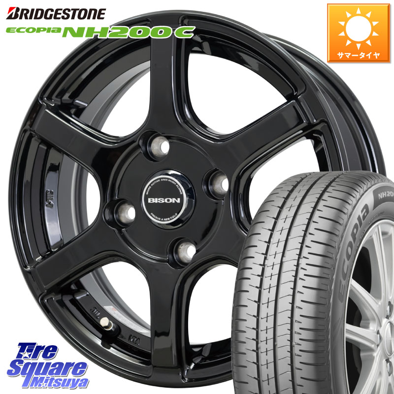 HotStuff BISON BN-04 BN04 バイソン ホイール 14インチ 14 X 5.0J +38 4穴 100 ブリヂストン ECOPIA NH200C エコピア サマータイヤ 175/70R14 アクア