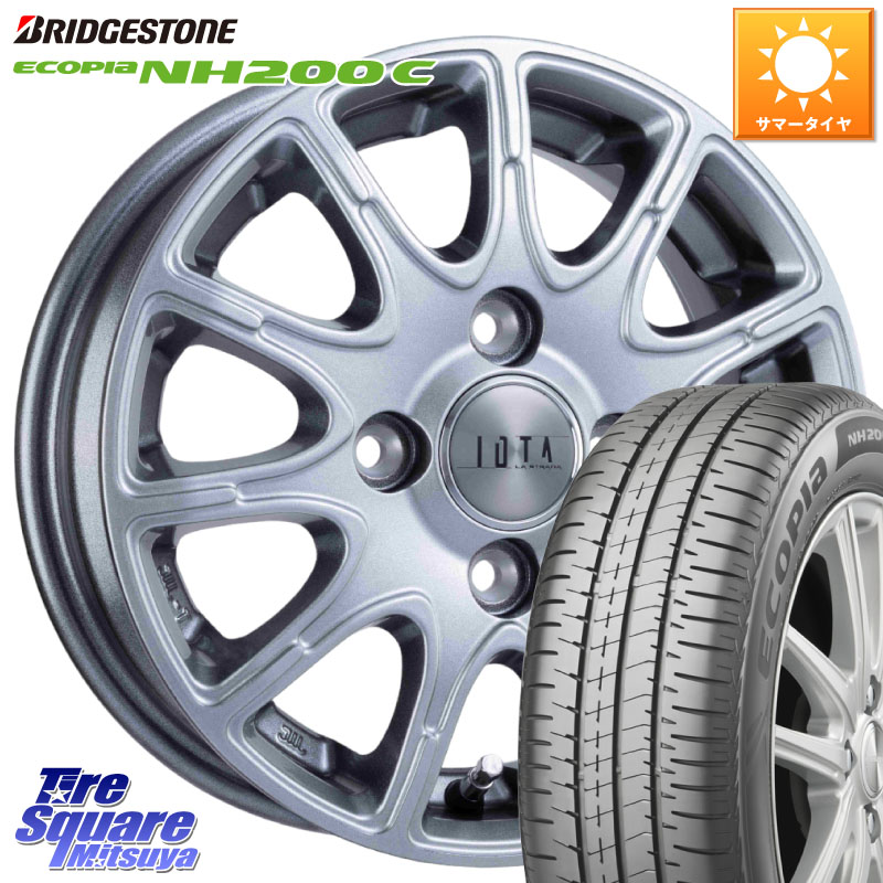 ブリヂストン ECOPIA NH200C エコピア サマータイヤ 165/60R15阿部商会 TIRADO IOTA イオタ ホイール 15インチ 15X5.5J 43 4穴 100 M900系タンク/ルーミー ミラージュ ダイハツ トールM900S・M910S ジャスティ(M900/910F) ルーミー ハスラー リフトアップ等カスタム フ｜タイヤスクエアミツヤ