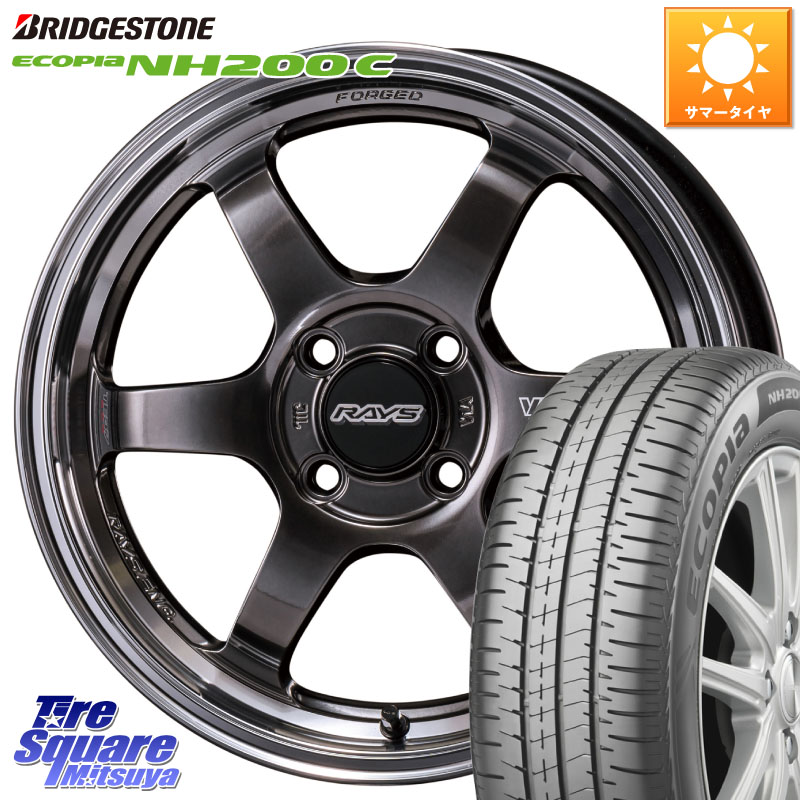 ブリヂストン ECOPIA NH200C エコピア サマータイヤ 185/65R15RAYS 【欠品次回3~4月】 VOLK RACING TE37 KCR PROGRESSIVE MODEL KCR ホイール 15インチ 15X5.5J 45 4穴 100 FITクロスター|タイヤスクエアミツヤ