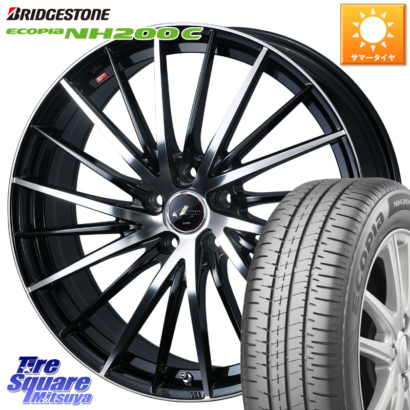 WEDS LEONIS FR レオニス FR ホイール 16インチ 16 X 6.5J +47 5穴 114.3 ブリヂストン ECOPIA NH200C エコピア サマータイヤ 185/55R16 ZC33Sスイフトスポーツ