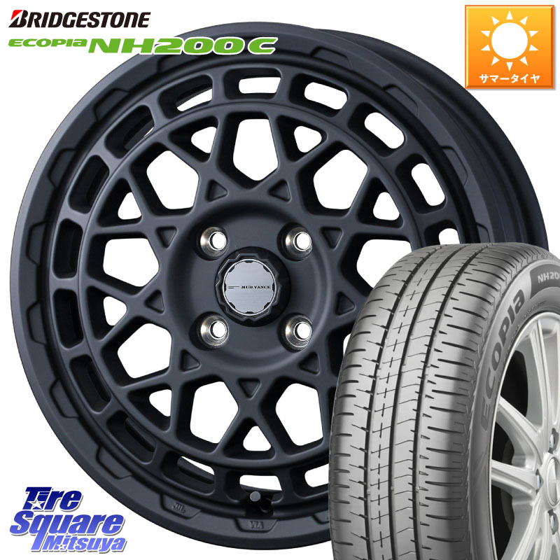 ブリヂストン ECOPIA NH200C エコピア サマータイヤ 165/70R14WEDS MUDVANCE X TYPE M ホイール 14インチ マッドヴァンス タイプM 14X4.5J 45 4穴 100 Mx27/37/47Sソリオ・MB37SデリカD2 ハスラー MAx6S系ソリオ デリカD:2 D2 Kei ラピュタ ハスラー リフトアップ等カ｜タイヤスクエアミツヤ