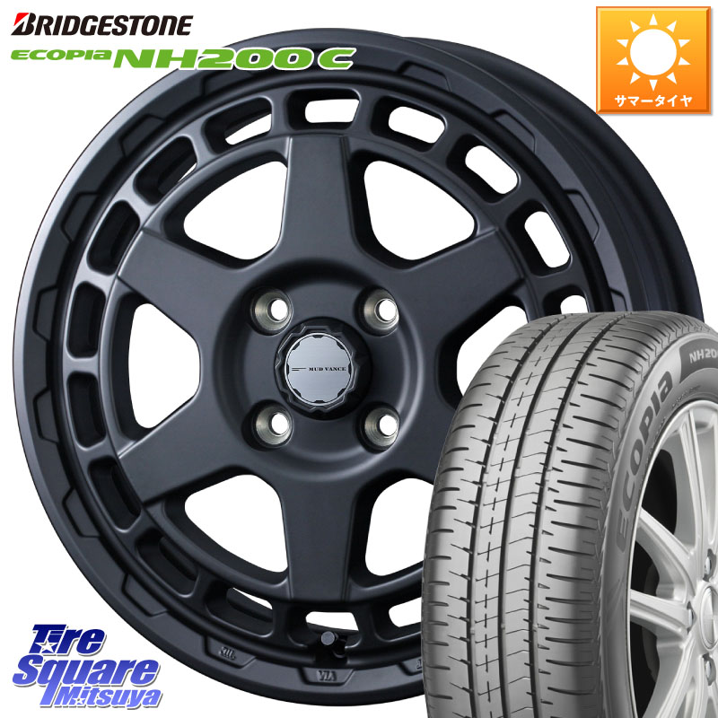 ブリヂストン ECOPIA NH200C エコピア サマータイヤ 165/70R14WEDS MUDVANCE X TYPE S ホイール 14インチ マッドヴァンス タイプS 14X4.5J 45 4穴 100 Mx27/37/47Sソリオ・MB37SデリカD2 ハスラー MAx6S系ソリオ デリカD:2 D2 Kei ラピュタ ハスラー リフトアップ等カ|タイヤスクエアミツヤ