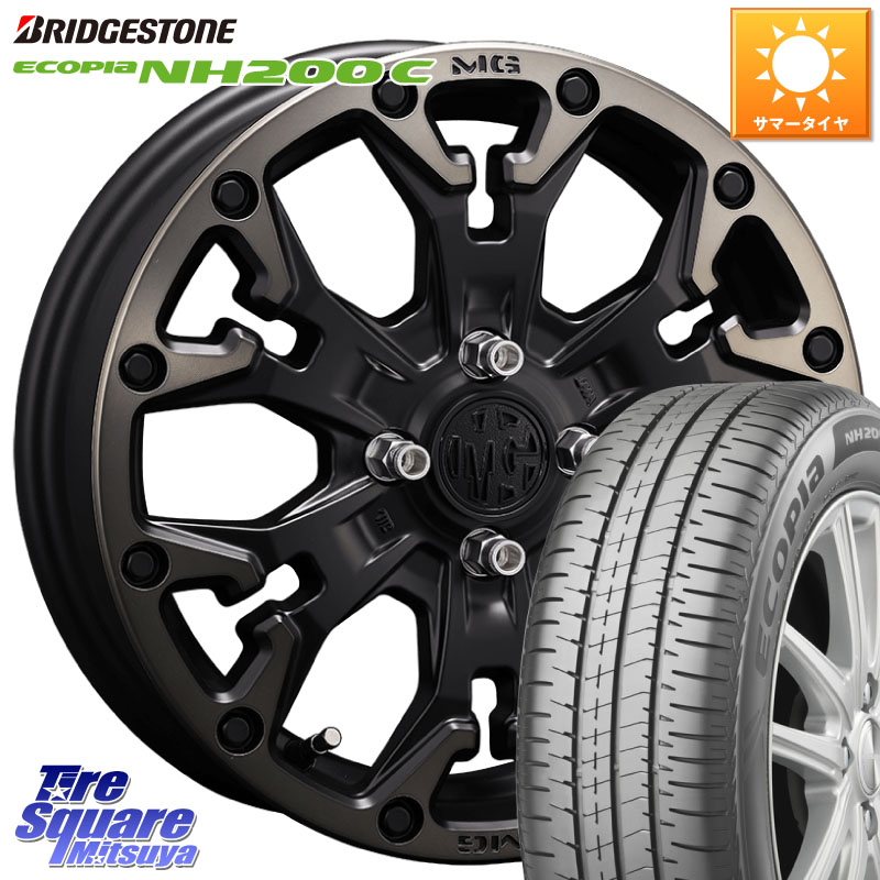 ブリヂストン ECOPIA NH200C エコピア サマータイヤ 175/70R14CRIMSON MG GOLEM Jr ホイール 14インチ 14X4.5J 43 4穴 100 Mx27/37/47Sソリオ・MB37SデリカD2 デリカD:2 D2|タイヤスクエアミツヤ