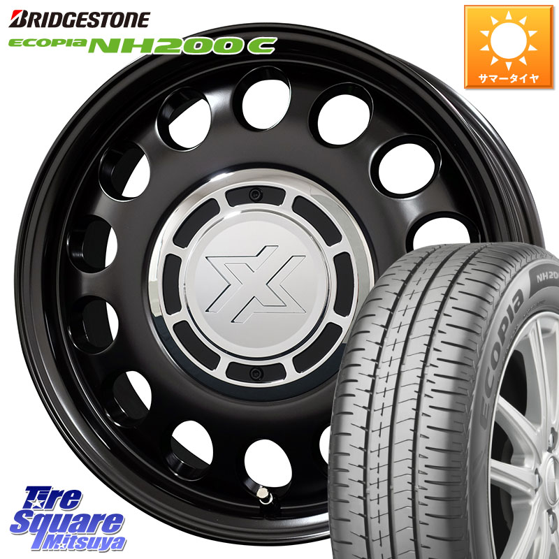 コスミック クロスブラッド STEELE ホイール 14インチ 14 X 4.5J +43 4穴 100 ブリヂストン ECOPIA NH200C エコピア サマータイヤ 165/70R14 Mx27/37/47Sソリオ・デリカD2 MAx6S系ソリオ