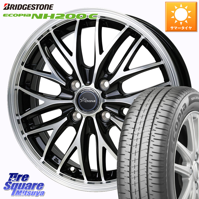 HotStuff Chronus CH-113 CH113 クロノス ホイール 15インチ 15 X 5.5J +43 4穴 100 ブリヂストン ECOPIA NH200C エコピア サマータイヤ 165/65R15 Mx27/37/47Sソリオ・デリカD2 MAD7Sソリオ・MBD7SデリカD2