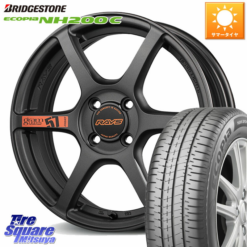 ブリヂストン ECOPIA NH200C エコピア サマータイヤ 175/60R16RAYS 【欠品次回要問合せ】 57C6 SpecD gramLIGHTS ホイール 16インチ 16X5.5J 45 4穴 100 クロスビー ラクティス タフト イグニス|タイヤスクエアミツヤ