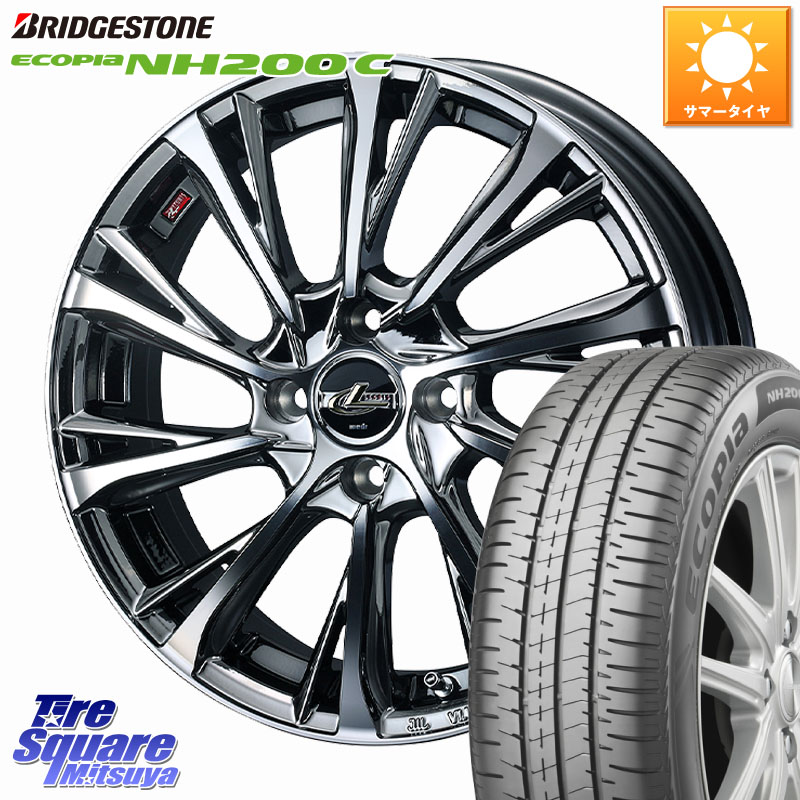 WEDS LEONIS JG レオニスJG ホイール 16インチ 16 X 5.0J +45 4穴 100 ブリヂストン ECOPIA NH200C エコピア サマータイヤ 175/60R16