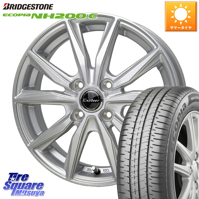 HotStuff Exsteer ST ホイール 13インチ エクシーダ 13 X 4.0J +45 4穴 100 ブリヂストン ECOPIA NH200C エコピア サマータイヤ 145/80R13 タント スペーシア