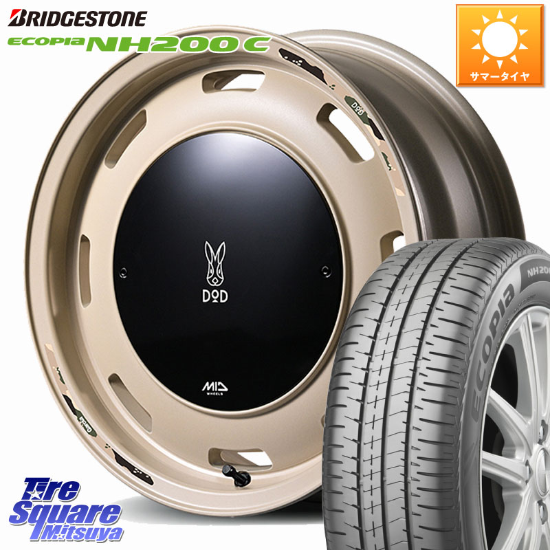 MANARAY MID x DOD ウシャリントバリ ホイール 14インチ 14 X 4.5J +45 4穴 100 ブリヂストン ECOPIA NH200C エコピア サマータイヤ 175/70R14 Mx27/37/47Sソリオ・デリカD2