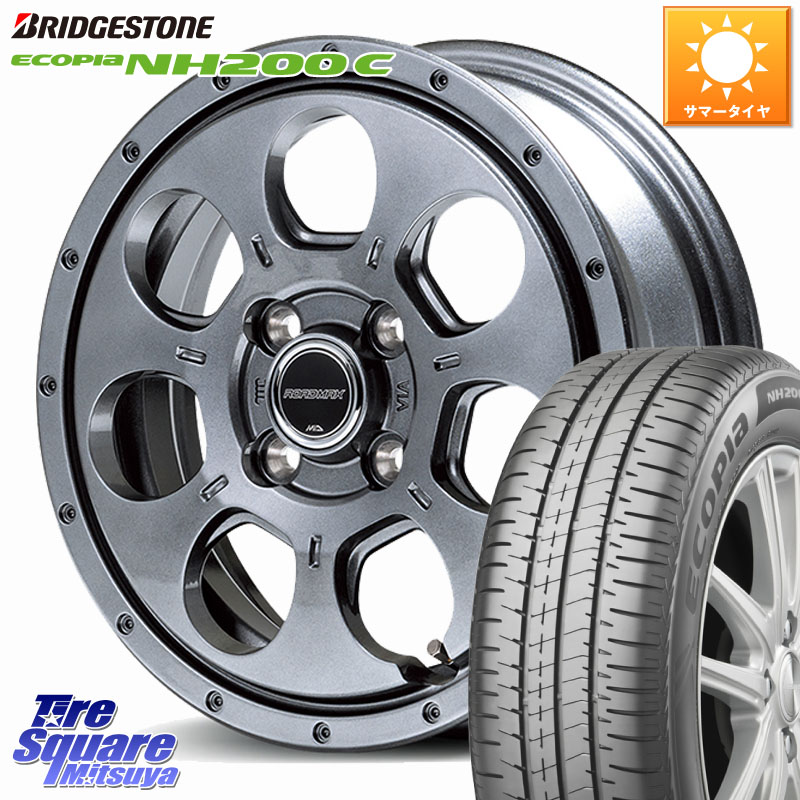 MANARAY MID ROADMAX MUD AGENT ホイール 15インチ 15 X 4.5J +45 4穴 100 ブリヂストン ECOPIA NH200C エコピア サマータイヤ 165/65R15 ダイハツTAFT Mx27/37/47Sソリオ・デリカD2 MAx6S系ソリオ 58,068円
