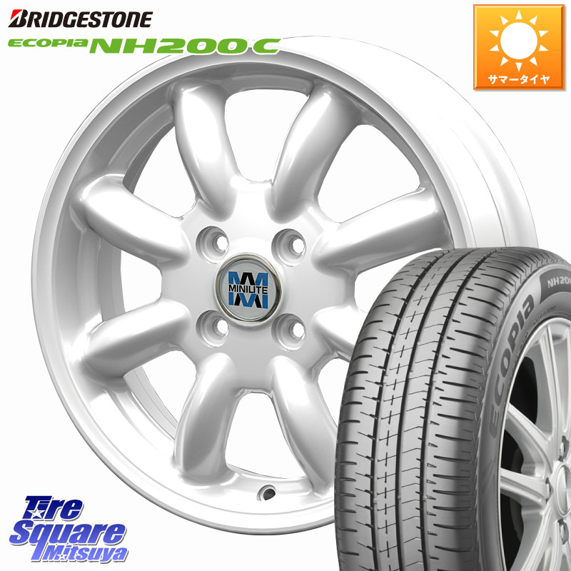 ブリヂストン ECOPIA NH200C エコピア サマータイヤ 165/55R15KOSEI MINILITE ホワイト ホイール 15インチ ミニライト 15X4.5J 45 4穴 100 デリカミニ2WD タント スペーシア サクラ ルークス ROOX 日産 デイズ デイズルークス 日産 コペン ワゴンR等ハイト系 アルト系｜タイヤスクエアミツヤ 88,506円