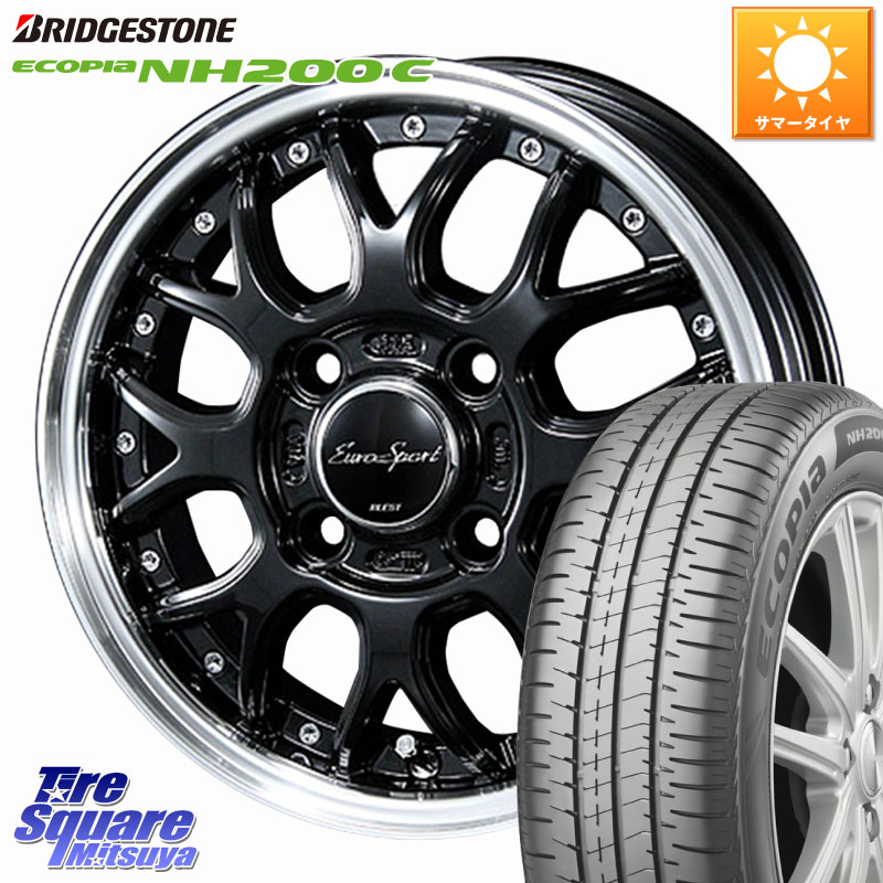 ブリヂストン ECOPIA NH200C エコピア サマータイヤ 165/55R14BLEST EuroSport Type815 軽自動車専用 ホイール 14インチ 14X4.5J 45 4穴 100 ハイゼットアゲトラCustom車用※軽自動車専用ホイール※ アルト系 ライフ ゼスト モコ 日産 アトレーワゴン キャリイ エブリ|タイヤスクエアミツヤ