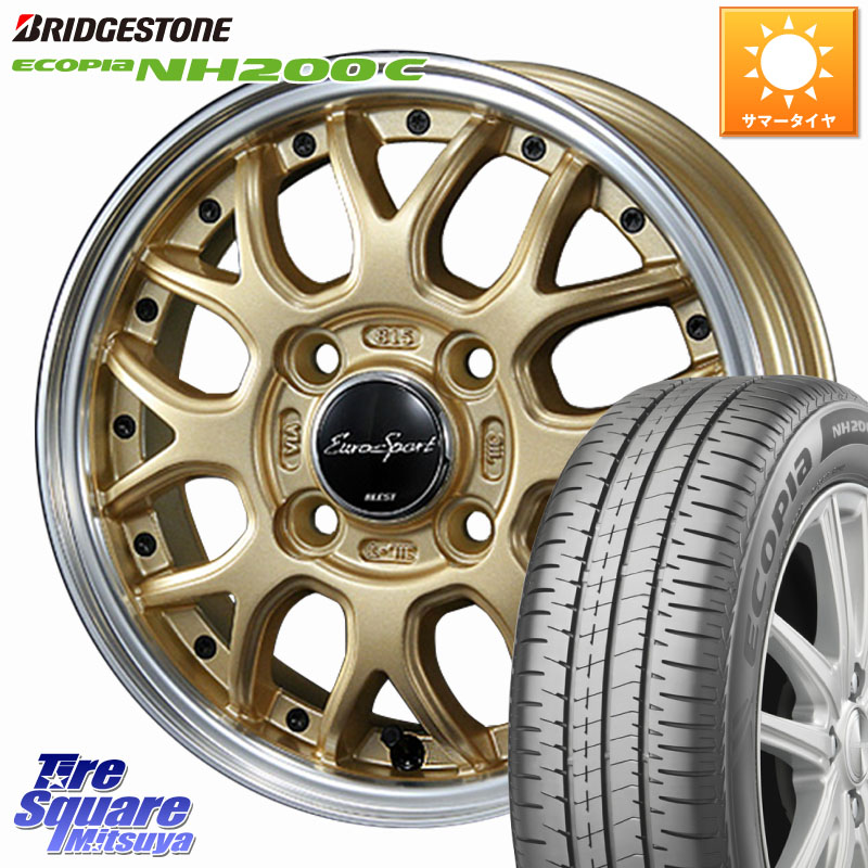 ブリヂストン ECOPIA NH200C エコピア サマータイヤ 165/55R14BLEST EuroSport Type815 軽自動車専用 ホイール 14インチ 14X4.5J 45 4穴 100 ハイゼットアゲトラCustom車用※軽自動車専用ホイール※ アルト系 ライフ ゼスト モコ 日産 アトレーワゴン キャリイ エブリ｜タイヤスクエアミツヤ