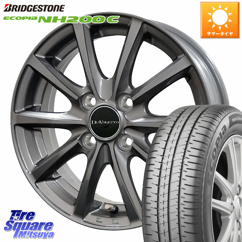 コスミック DIAVOLETTO D.TEN ホイール 14インチ 14 X 4.5J +43 4穴 100 ブリヂストン ECOPIA NH200C エコピア サマータイヤ 175/70R14 Mx27/37/47Sソリオ・デリカD2