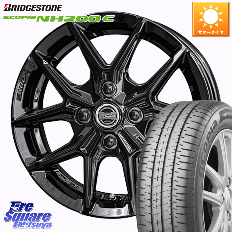 ブリヂストン ECOPIA NH200C エコピア サマータイヤ 185/55R16KYOHO SMACK IG-TEC スマック ホイール 16インチ グロスブラック 16X6.0J 40 4穴 100 160系カローラフィールダー ヤリス ロードスター スペイド キューブ CUBE 日産 ポルテ カローラフィールダーハイブリッ|タイヤスクエアミツヤ