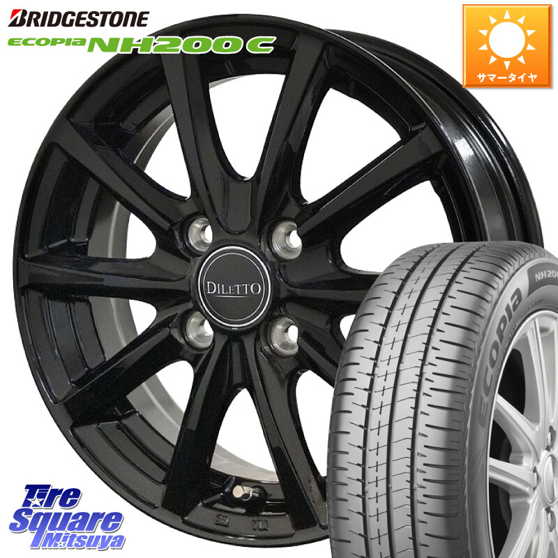 ブリヂストン ECOPIA NH200C エコピア サマータイヤ 155/80R13コスミック DILETTO M10 ディレット ホイール 13インチ 13X4.0J 43 4穴 100 Kei ラピュタ｜タイヤスクエアミツヤ