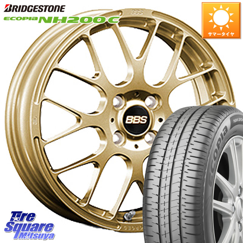 BBS RP 鍛造1ピース ホイール 16インチ 16 X 5.0J +45 4穴 100 ブリヂストン ECOPIA NH200C エコピア サマータイヤ 175/60R16