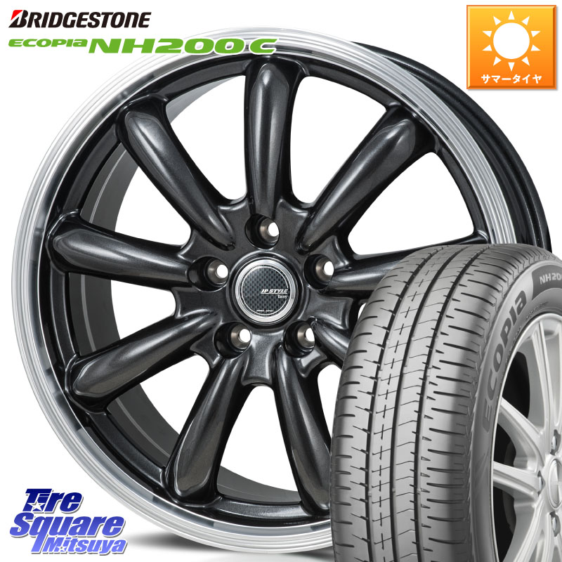 MONZA JP STYLE Bany ホイール 15インチ 15 X 6.0J +45 5穴 100 ブリヂストン ECOPIA NH200C エコピア サマータイヤ 185/65R15 10系シエンタ