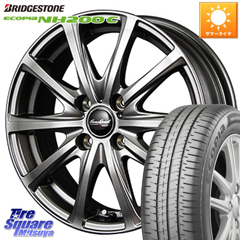 MANARAY MID EuroSpeed ユーロスピード V25 ホイール 15インチ 15 X 5.5J +45 4穴 100 ブリヂストン ECOPIA NH200C エコピア サマータイヤ 165/60R15 M900系タンク・ルーミー ミラージュ ダイハツ トールM900S・M910S スバル ジャスティM900F・M910F