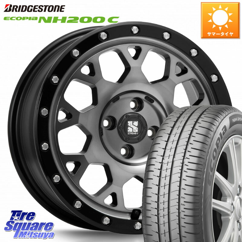 ブリヂストン ECOPIA NH200C エコピア サマータイヤ 185/55R16MLJ XJ04 XTREME-J エクストリームJ ホイール 16インチ 16X6.5J 38 4穴 100 ロードスター スペイド ヤリス カスタム前提 スイフト｜タイヤスクエアミツヤ