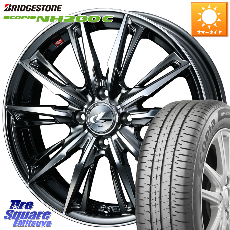 WEDS LEONIS レオニス GX ウェッズ ホイール 14インチ 14 X 4.5J +45 4穴 100 ブリヂストン ECOPIA NH200C エコピア サマータイヤ 175/70R14 Mx27/37/47Sソリオ・デリカD2