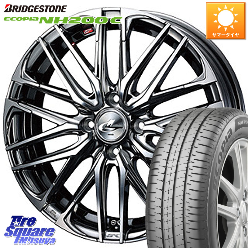 WEDS レオニス SK ウェッズ Leonis ホイール 16インチ 16 X 6.0J +42 4穴 100 ブリヂストン ECOPIA NH200C エコピア サマータイヤ 185/55R16 アクア 160系カローラフィールダー ヤリス ロードスター スイフト4穴 130系ヴィッツ スペイド