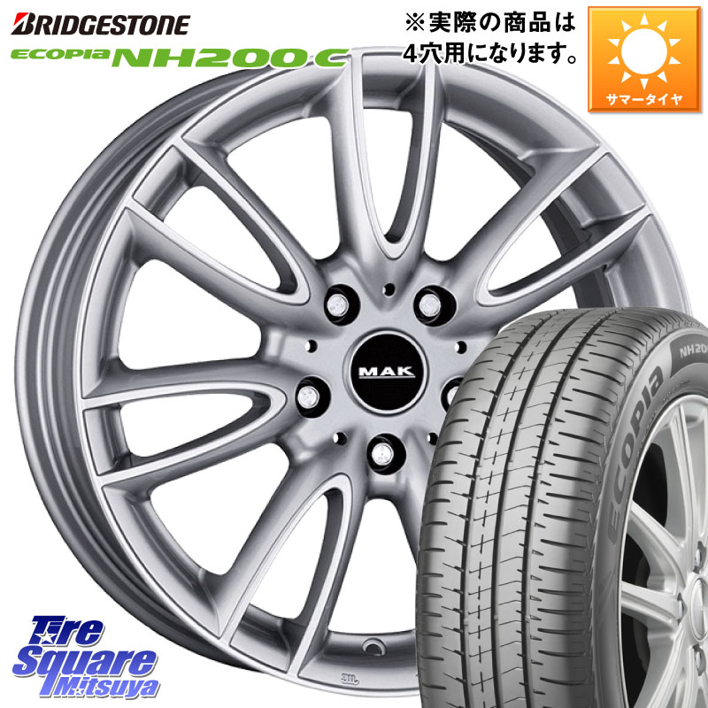 ブリヂストン ECOPIA NH200C エコピア サマータイヤ 175/65R15阿部商会 MAK JACKIY ジャッキー ホイール 15インチ 15X5.5J(MINI F55 F56 F57) 46 5穴 112 MINI ミニ F55 F56 F57|タイヤスクエアミツヤ