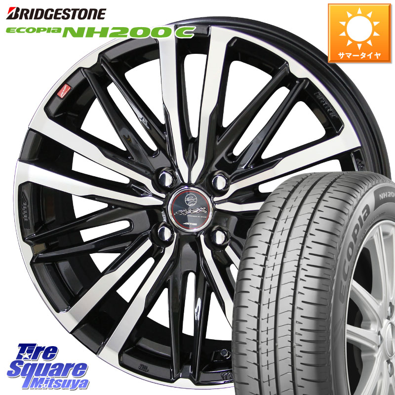 KYOHO SMACK CREST ホイール 4本 16インチ 16 X 6.0J +40 4穴 100 ブリヂストン ECOPIA NH200C エコピア サマータイヤ 185/55R16 160系カローラフィールダー ヤリス ロードスター スペイド