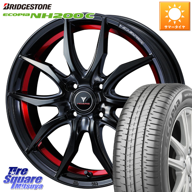 ブリヂストン ECOPIA NH200C エコピア サマータイヤ 185/55R15WEDS NOVARIS ROHGUE VF ノヴァリス ホイール 15インチ ローグ 15X5.5J 43 4穴 100 700系パッソ SuperONE E11ノート コルト パッソセッテ ラウム サクシード フィット FIT べリーサ デミオ DEMIO MAZDA フ｜タイヤスクエアミツヤ