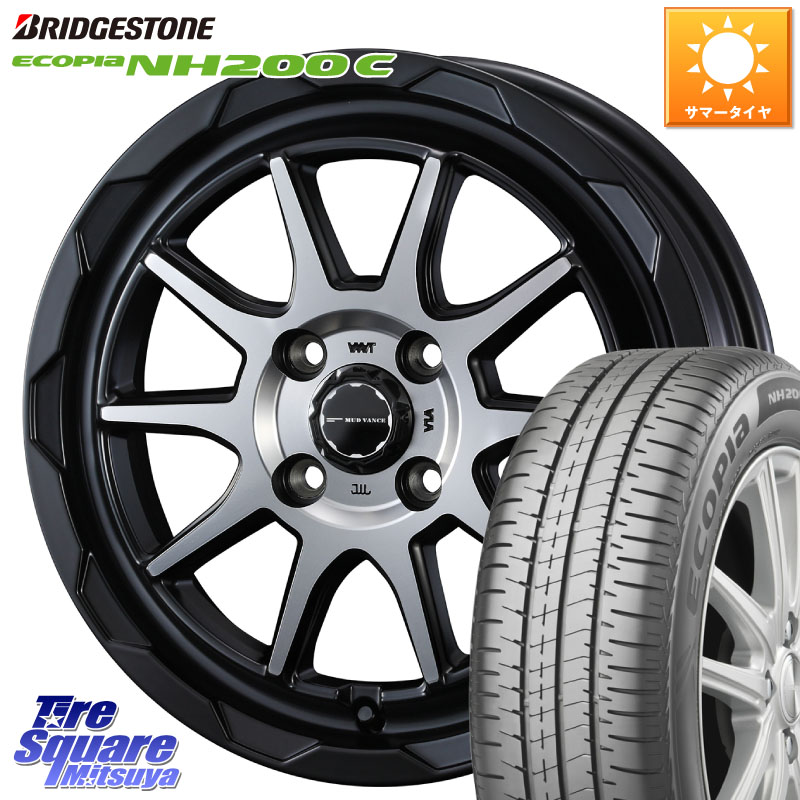 WEDS マッドヴァンス 06 MUD VANCE 06 ウエッズ 14インチ 14 X 4.5J +45 4穴 100 ブリヂストン ECOPIA NH200C エコピア サマータイヤ 155/65R14 デリカミニ2WD タント スペーシア サクラ ハイゼット アゲトラCustom車用※軽自動車専用ホイール※