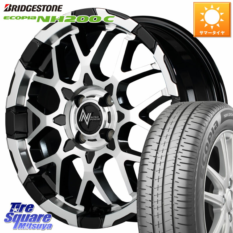 MANARAY MID ナイトロパワー M28 BULLET KC 15インチ 15 X 5.0J +48 4穴 100 ブリヂストン ECOPIA NH200C エコピア サマータイヤ 165/65R15