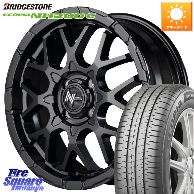 MANARAY MID ナイトロパワー M28 BULLET KC 15インチ 15 X 5.0J +48 4穴 100 ブリヂストン ECOPIA NH200C エコピア サマータイヤ 175/60R15