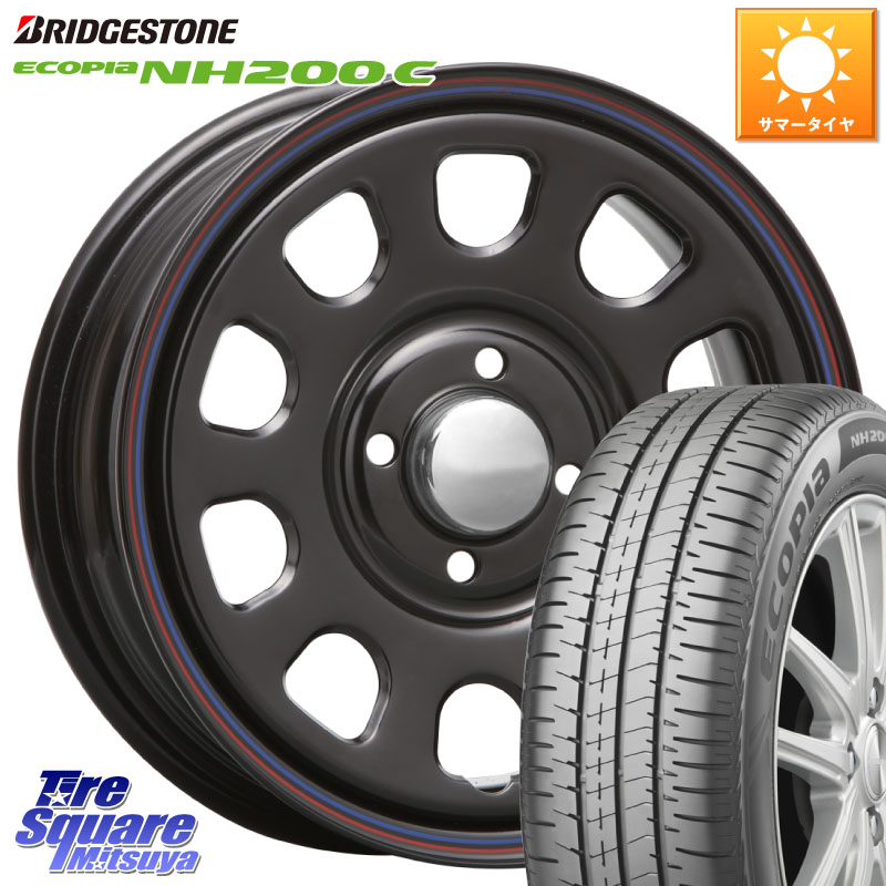 MLJ デイトナ SS DAYTONA SS BK 4H 14インチ 14 X 5.0J +42 4穴 100 ブリヂストン ECOPIA NH200C エコピア サマータイヤ 175/65R14