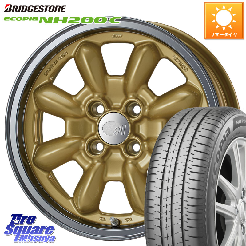ブリヂストン ECOPIA NH200C エコピア サマータイヤ 185/60R15ENKEI エンケイ ALL EIGHTEEN Classical Spoke 15インチ 15X6.0J 38 4穴 100 ヤリス 130系ヴィッツ ヴィッツ アクア シエンタ|タイヤスクエアミツヤ