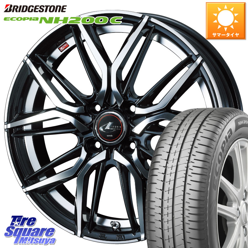 ブリヂストン ECOPIA NH200C エコピア サマータイヤ 175/70R14WEDS 40767 レオニス LEONIS LM 14インチ 14X4.5J 45 4穴 100 Mx27/37/47Sソリオ・MB37SデリカD2 デリカD:2 D2｜タイヤスクエアミツヤ