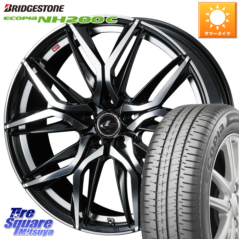 WEDS 40779 レオニス LEONIS LM 15インチ 15 X 6.0J +43 5穴 114.3 ブリヂストン ECOPIA NH200C エコピア サマータイヤ 175/65R15
