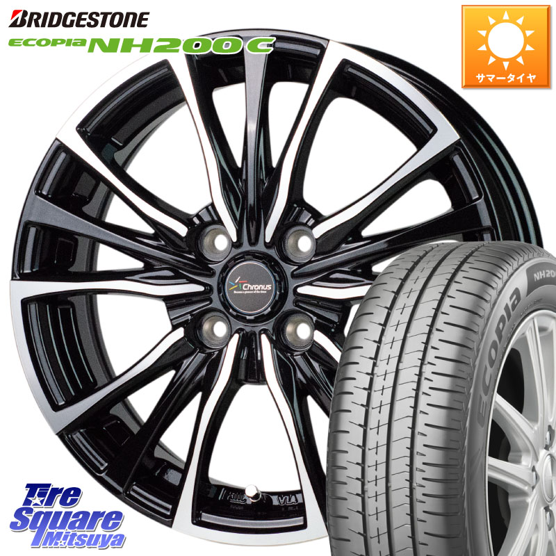 HotStuff Chronus クロノス CH-110 CH110 ホイール 15インチ 15 X 5.5J +43 4穴 100 ブリヂストン ECOPIA NH200C エコピア サマータイヤ 165/65R15 Mx27/37/47Sソリオ・デリカD2 MAD7Sソリオ・MBD7SデリカD2