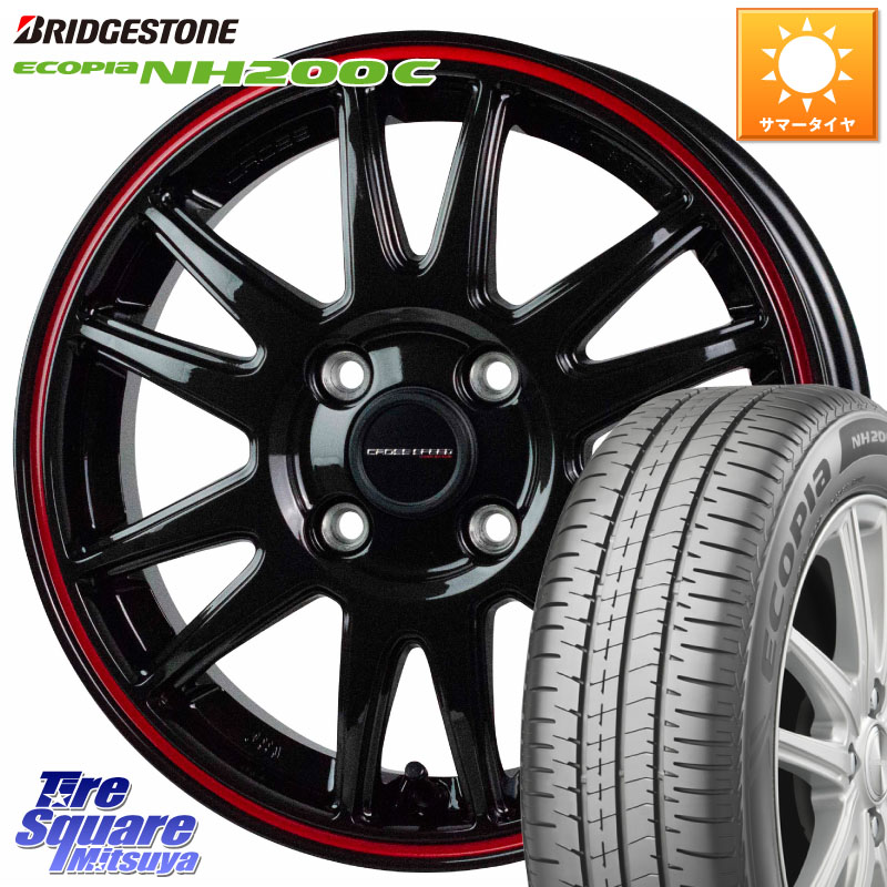 ブリヂストン ECOPIA NH200C エコピア サマータイヤ 175/65R15HotStuff クロススピード CR6 CR-6 軽量ホイール 15インチ 15X5.5J 43 4穴 100 160系カローラフィールダー GR/GS系フィット クロスビー スイフト4穴 130系ヴィッツ スペイド キューブ CUBE 日産 ポルテ ア|タイヤスクエアミツヤ