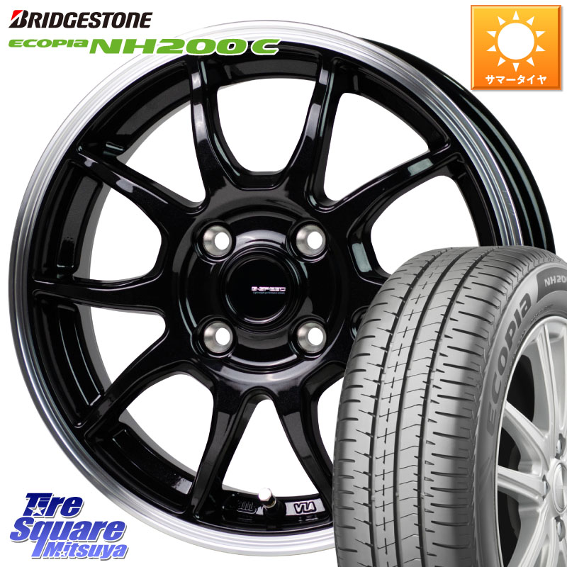 HotStuff G-SPEED P06 P-06 ホイール 13インチ ジースピード 13 X 4.0J +45 4穴 100 ブリヂストン ECOPIA NH200C エコピア サマータイヤ 145/80R13 タント スペーシア