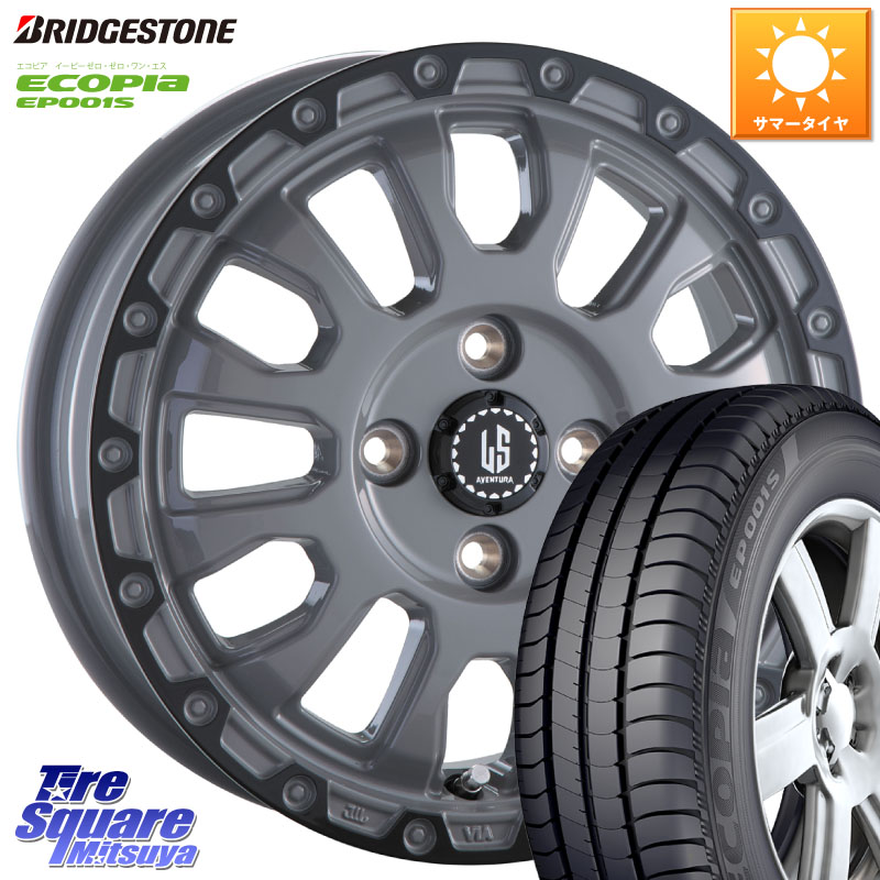 阿部商会 LA STRADA AVENTURA アヴェンチュラ 16インチ 16 X 6.0J +40 4穴 100 ブリヂストン ECOPIA EP001S サマータイヤ 205/55R16 E13オーラ
