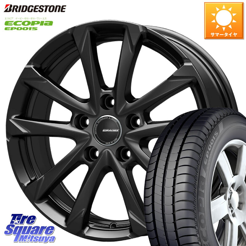 KOSEI QGC610BT QRASIZ GC36F 平座仕様(レクサス・トヨタ専用) クレイシズ ホイール 16インチ 16 X 6.5J +40 5穴 114.3 ブリヂストン ECOPIA EP001S サマータイヤ 205/55R16 GRヤリスRSノーマルキャリパー
