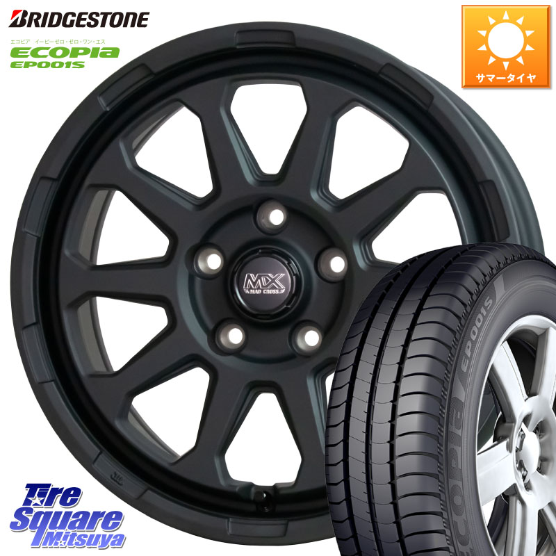 ブリヂストン ECOPIA EP001S サマータイヤ 205/55R16HotStuff マッドクロス レンジャー ブラック 5H ホイール 16インチ 16X7.0J 38 5穴 114.3 GRヤリスRSノーマルキャリパー リーフ LEAF 日産 ブレイド カローラルミオン IS レクサス｜タイヤスクエアミツヤ