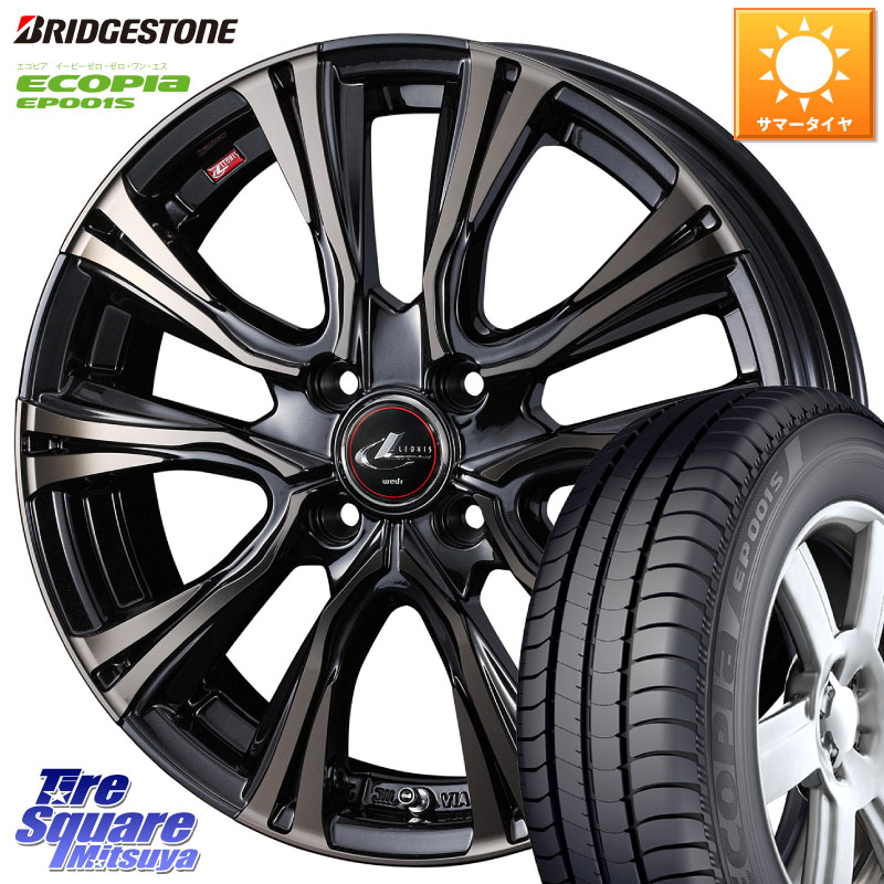 ブリヂストン ECOPIA EP001S サマータイヤ 205/55R16WEDS 41228 LEONIS VR ウェッズ レオニス ホイール 16インチ 16X6.0J 50 4穴 100 アクア|タイヤスクエアミツヤ