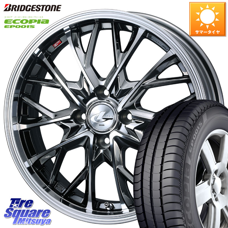 WEDS LEONIS MV レオニス MV BMCMC ホイール 16インチ 16 X 6.0J +42 4穴 100 ブリヂストン ECOPIA EP001S サマータイヤ 205/55R16 E13オーラ