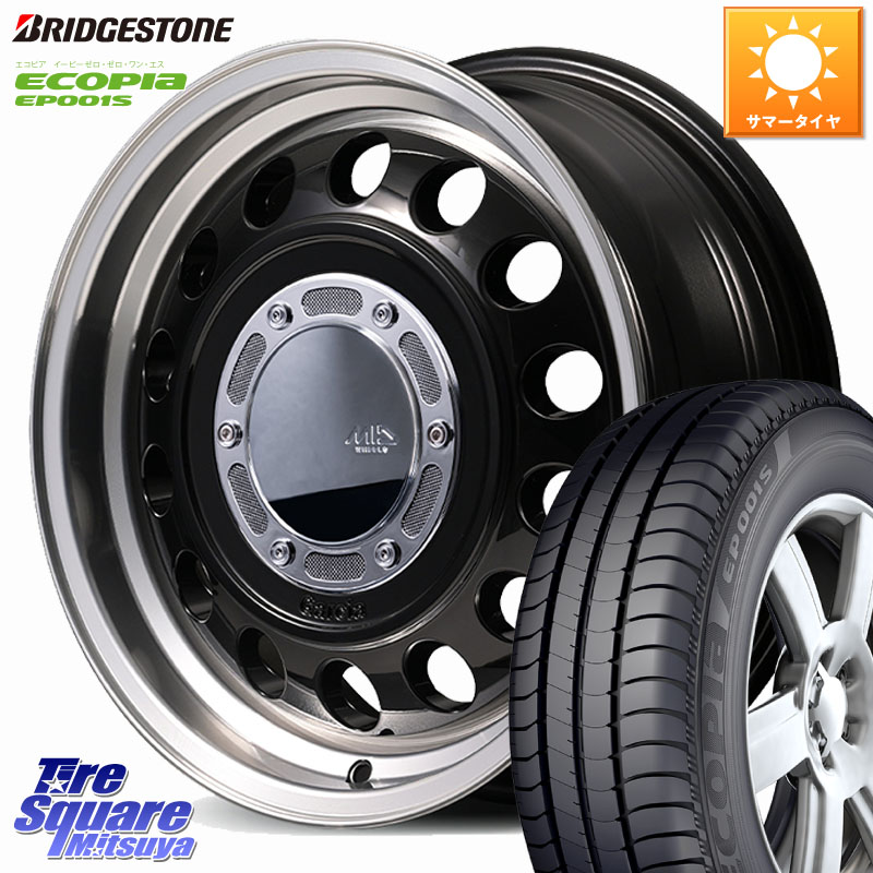 ブリヂストン ECOPIA EP001S サマータイヤ 205/55R16MANARAY MID GARCIA CISCO Type2 ホイール 16インチ 16X6.5J(RENAUT KANGOO KW) 40 5穴 108 ルノー カングー2 KW系 ルノー カングービボップ KW系|タイヤスクエアミツヤ