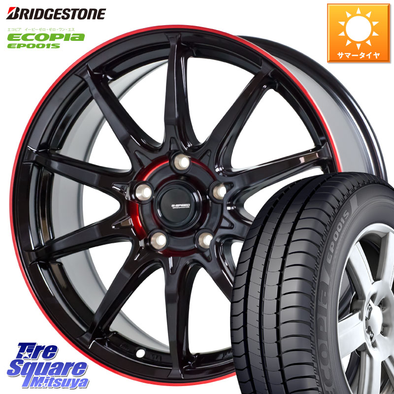 HotStuff 軽量設計 G.SPEED P-05R P05R RED ホイール 16インチ 16 X 6.5J +48 5穴 114.3 ブリヂストン ECOPIA EP001S サマータイヤ 205/55R16 GU系インプレッサ