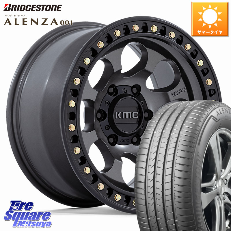 ブリヂストン アレンザ 001 ALENZA 001 サマータイヤ 265/60R18KMC KM550 RIOT SBL ANTHRACITE ホイール 18インチ 18X9.0J 18 6穴 139.7 ランドクルーザー プラド カスタムサイズ ハイラックス HILUX ハイラックス サーフ|タイヤスクエアミツヤ