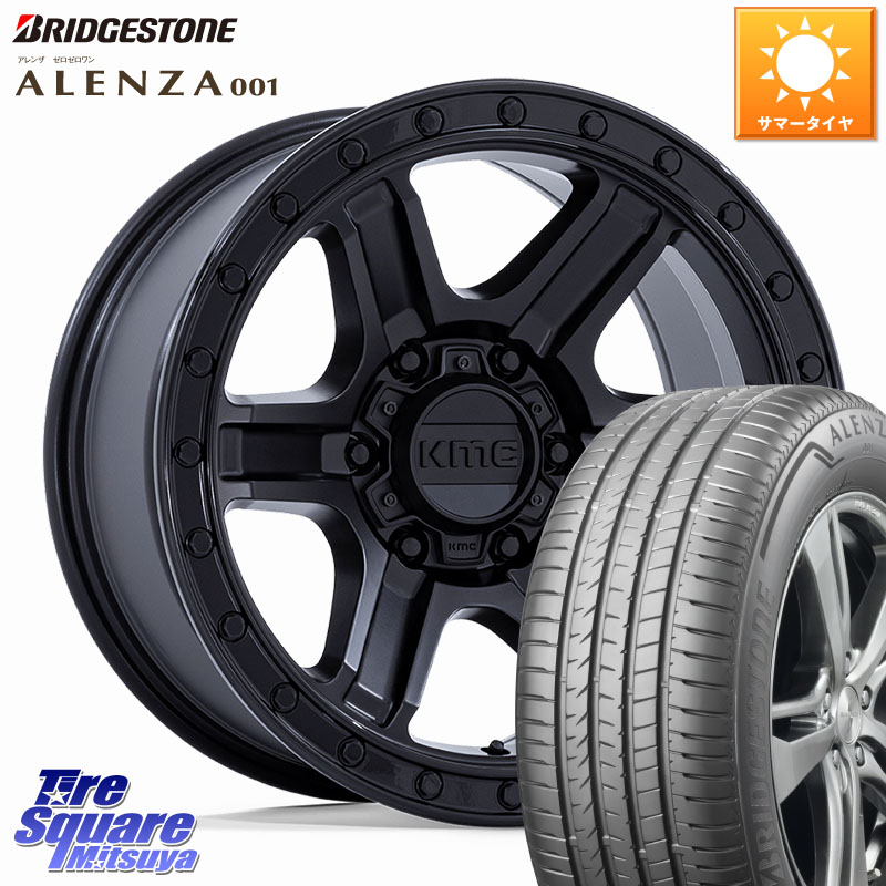 ブリヂストン アレンザ 001 ALENZA 001 サマータイヤ 265/70R17KMC KM551 OUTRUN Black ホイール 17インチ 17X8.5J 18 6穴 139.7 トライトン ランドクルーザー プラド カスタムサイズ FJクルーザー|タイヤスクエアミツヤ