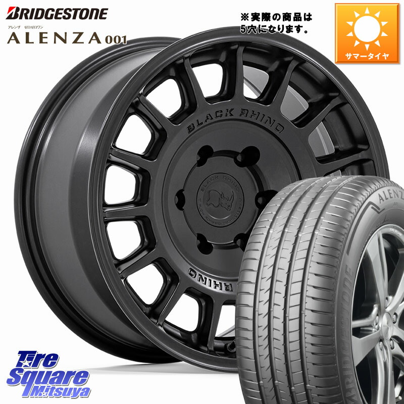 BLACK RHINO VOLL ボル ブラック ホイール 17インチ ブラックライノ 17 X 8.0J +38 5穴 114.3 ブリヂストン アレンザ 001 ALENZA 001 サマータイヤ 225/60R17 30系アルファード 30系ヴェルファイア