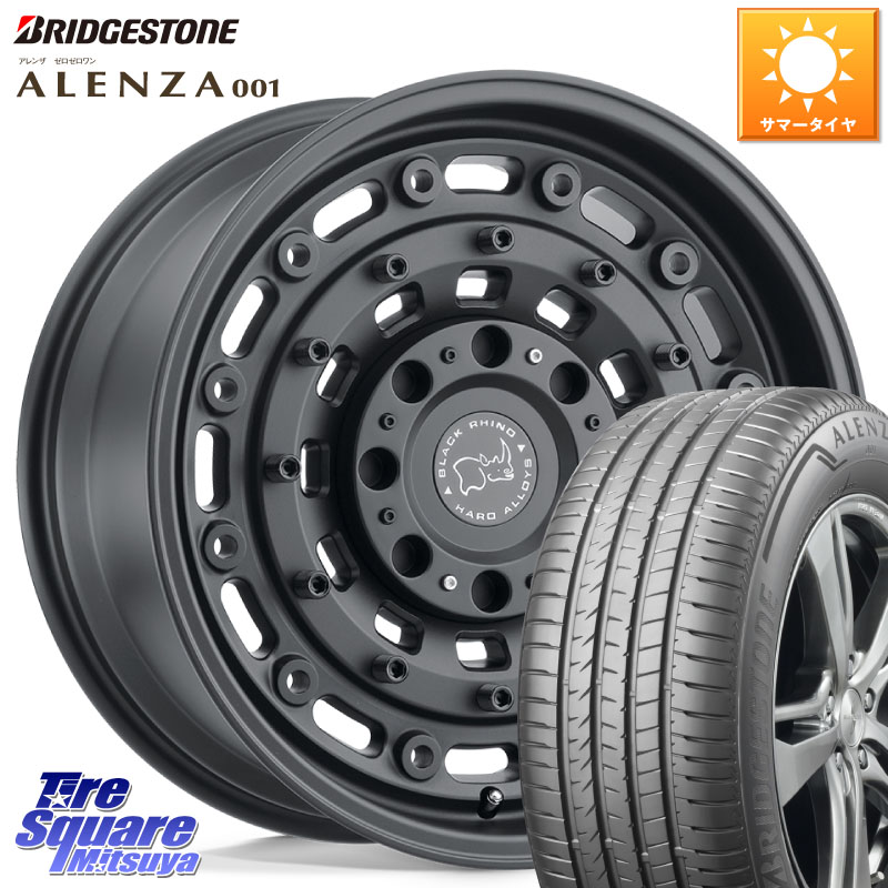 ブリヂストン アレンザ 001 ALENZA 001 サマータイヤ 235/60R18BLACK RHINO ARSENAL TEXTUREDBLACK ブラックライノ アーセナル 18インチ ブラックライノ 18X8.0J 30 5穴 114.3 アウトランダーPHEV デリカD:5 D5 カスタムサイズ RAV4 60系｜タイヤスクエアミツヤ